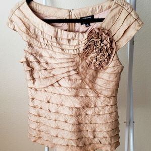 Adrianna Papell dusty rose formal top